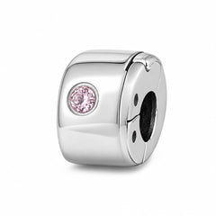NUVAS Charm Clip Pink Stone